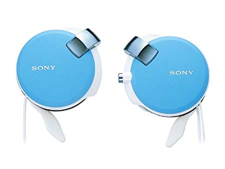 Sony Clip-on Stereo Headphones with Retractable | MDR-Q38LW L Blue(Japan Import)