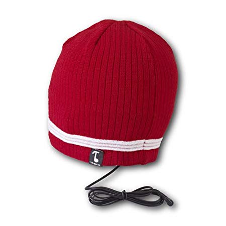 Tooks VELOCITY Headphone Hat With Built-in Removable Headphones - COLOR: RED