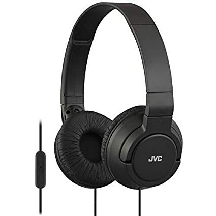 JVC HA-SR185 Lightweight Foldable Headphones with Remote (Black)