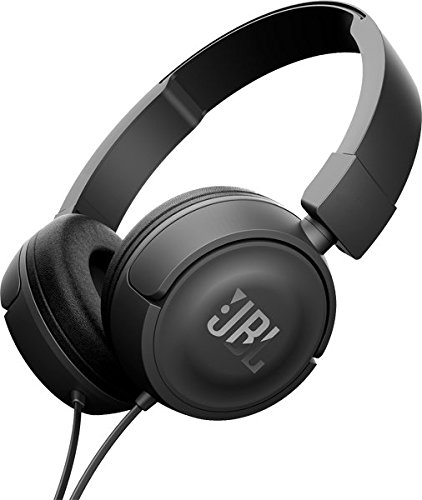 JBL T450 Pure Bass sound with 1-button remote with Microphone On-ear Headphones Black