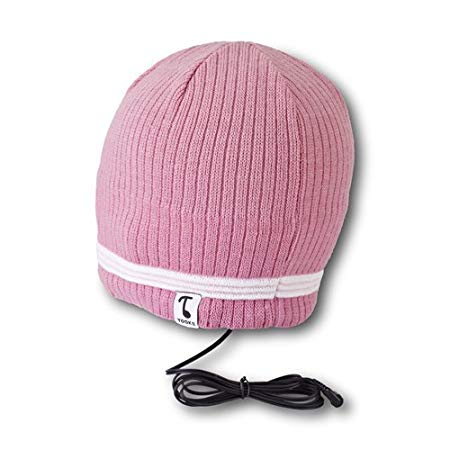 Tooks VELOCITY Headphone Audio Beanie Hat With Built-in Removable Headphones - COLOR: ORCHID PINK, Unique Gift Idea