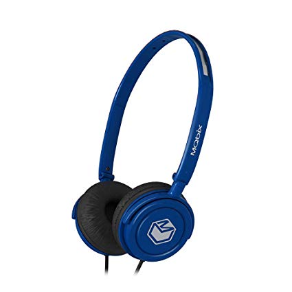 MQbix MQHP300BLU Vortex Street Style Stereo Headphones - Blue