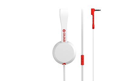 Coloud Knock On-Ear Headphones, White/Red (4090649)