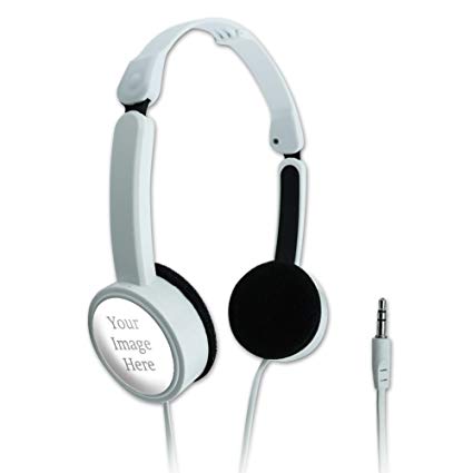 Graphics and More Personalized Custom Novelty Travel Portable On-Ear Foldable Headphones