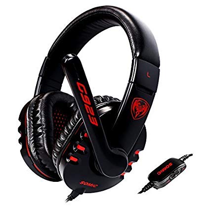 Somic G923 Stereo Pc Gaming Headphone Headset with Microphone (Black)