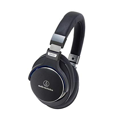 Audio-Technica ATH-MSR7BK SonicPro Over-Ear High-Resolution Audio Headphones, Black (Certified Refurbished)