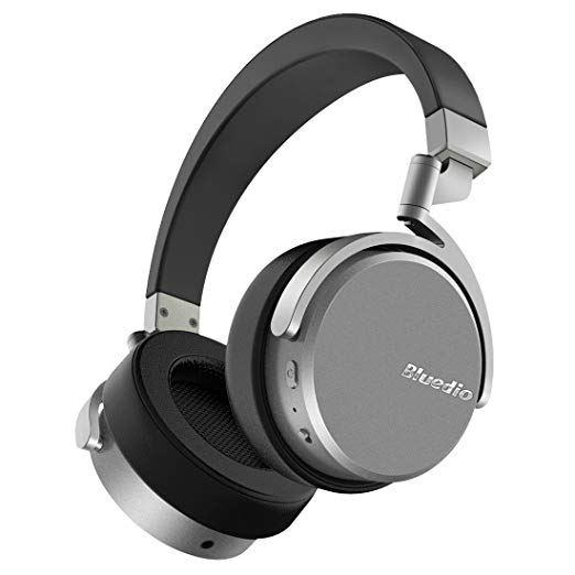 Bluedio Vinyl Stereo Rotary On-ear Wireless Bluetooth 4.1 Headphone with Mic (Black and Silver)