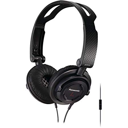 Panasonic FOLDZ On-Ear Stereo Headphones with Mic/Controller RP-DJS150M-K (Black) Integrated