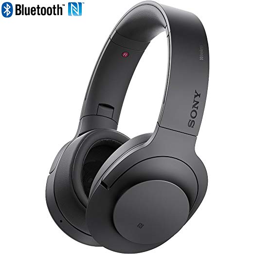 Sony MDR100 h.Ear on Wireless NC On-Ear Bluetooth Headphones w/ NFC - Charcoal Black - (Certified Refurbished)