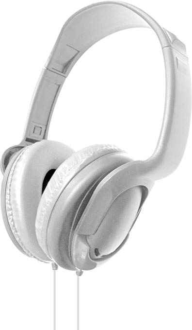 VIBE VS-723-White DJ Style On Ear Stereo Headphones (White)