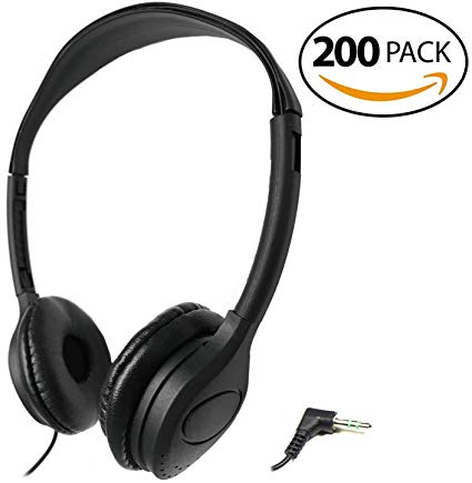 SmithOutlet 200 Pack Over the Head Low Cost Headphones in Bulk