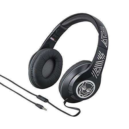 Black Panther Over the Ear Headphones with Built in Microphone