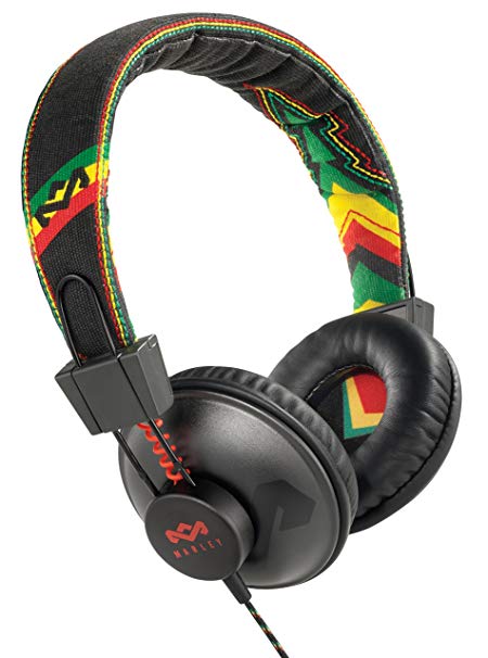 House of Marley EM-JH010-RA Positive Vibration Rasta On-Ear Headphones (Discontinued by Manufacturer)