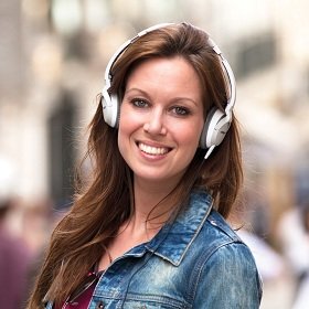 OE2 headphones are lightweight and comfortable for hours of on-the-go listening.