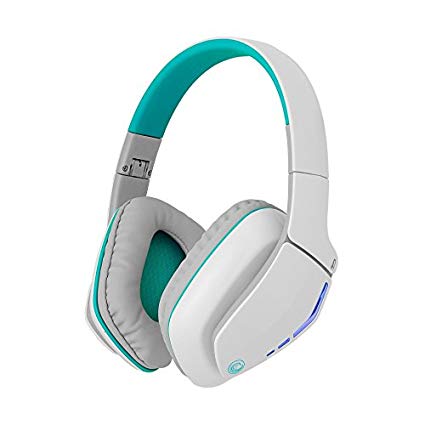 Wireless Bluetooth Headphones by Frisby | Foldable Portable On-Ear Headset w/ Hands-free Calling & Microphone for Smartphones, Tablets, Laptops & Desktop Computers - IOS Android - White