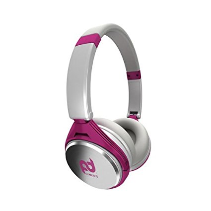 SMS Audio SMS-PD-ON-002 DJ Pauly D Wired On-Ear Headphones - White and Pink