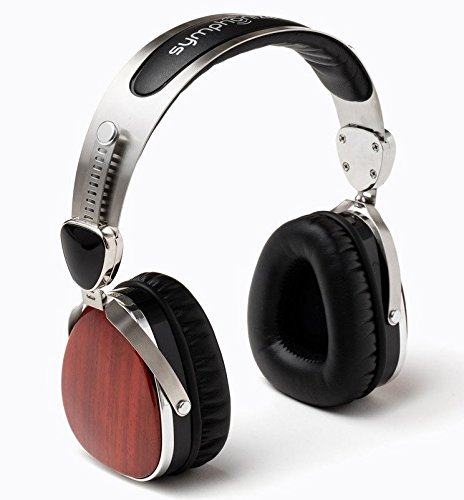 Symphonized Headphones | Wraith Wired Noise-Isolating Premium Genuine Wood Earphones - Cherry