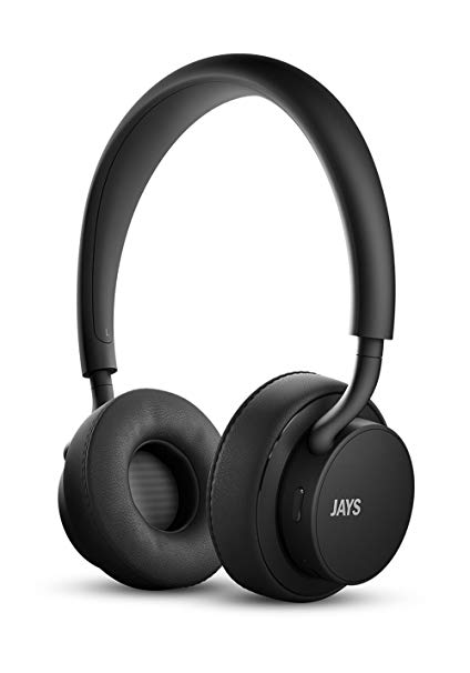 u-JAYS Wireless Bluetooth Premium Headphones, Designed in Sweden by JAYS, Black on black