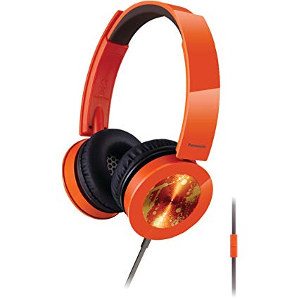 Panasonic RP-HXS400M-D Sound Rush Plus On-Ear Headphones, Orange