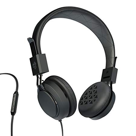 JLab Audio INTRO Premium On-Ear Headphones, with Universal Mic (Black)