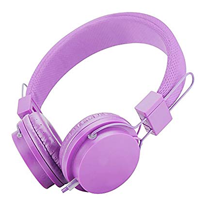 LM EP05 On-Ear Lightweight Stereo Headphone Folding Stretching Adjustable Headband Headset Earphone With Microphone and Remote Control(Purple)