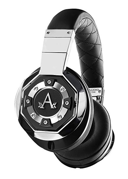 A-Audio A01 High Definition Headphones, Black/Liquid Chrome